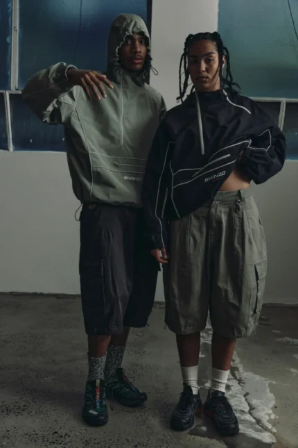 Shinzo Brand Ichigo Ichie Balloon Shorts Khaki Green