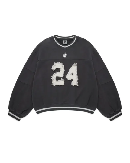 Shinzo Brand Futtobōru Heavyweight Washed Black Jersey Crewneck
