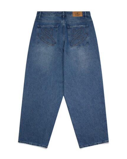 Shinzo Brand Deep Indigo Blue 13.5oz Phat Cut Denim Jeans